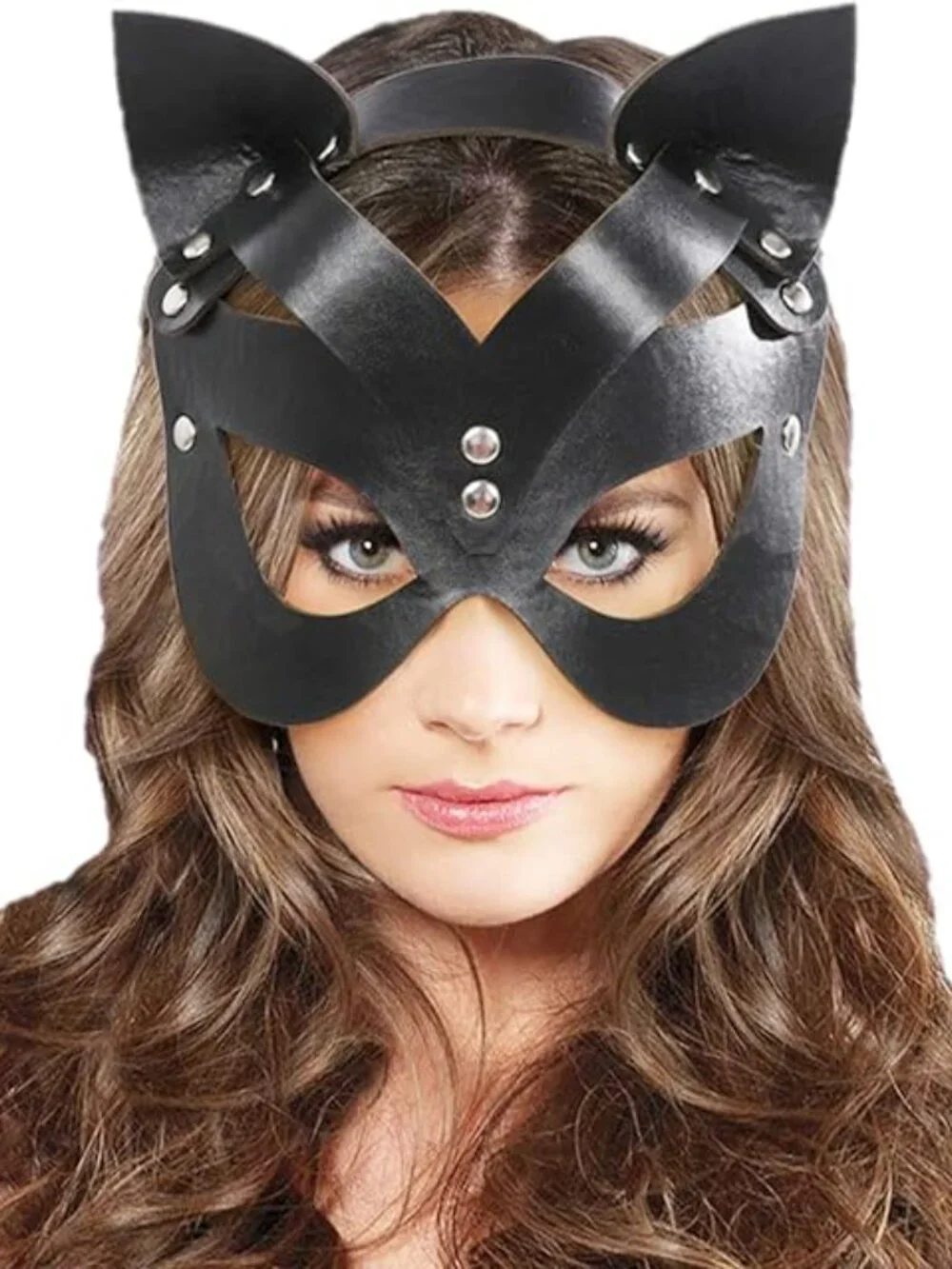 Faux Leather Masquerade Mask